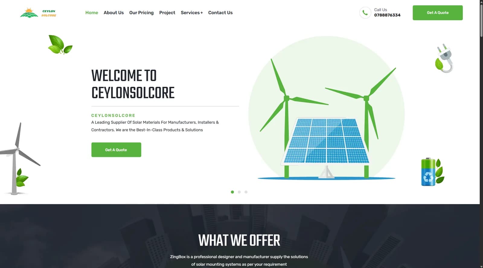 Ceylon Solcore website